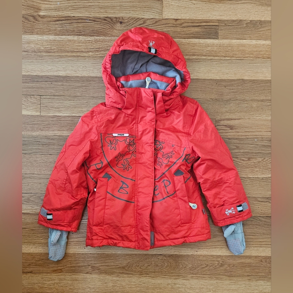 EX EXES B'REP Ski Jacket; size EU 104 UK 4yr ; color Red